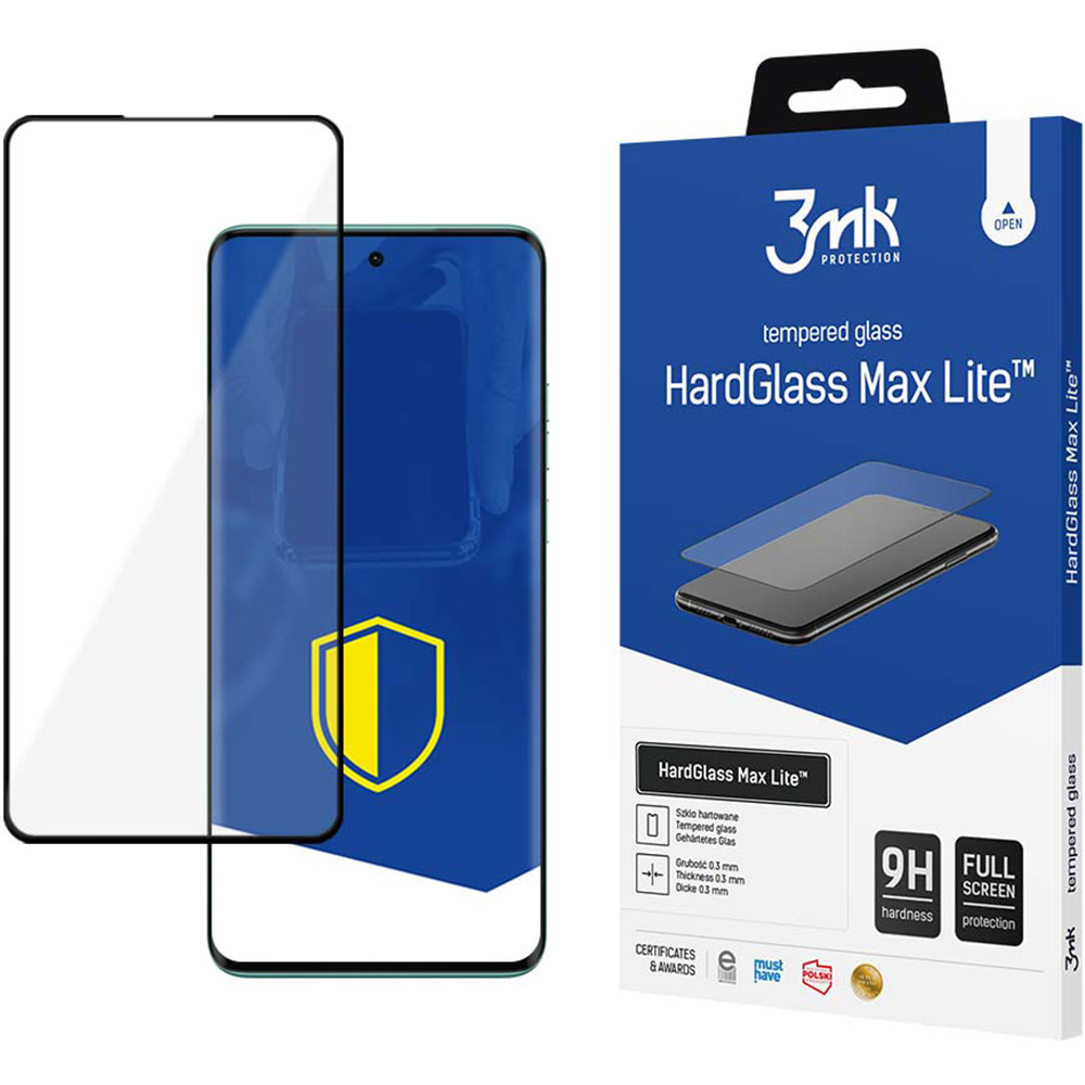 Szkło 3mk HardGlass Max Lite do Motorola Edge 40 Neo, czarna ramka